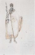 Costume Drawing for Le Roi Arthus Arthus Fernand Khnopff